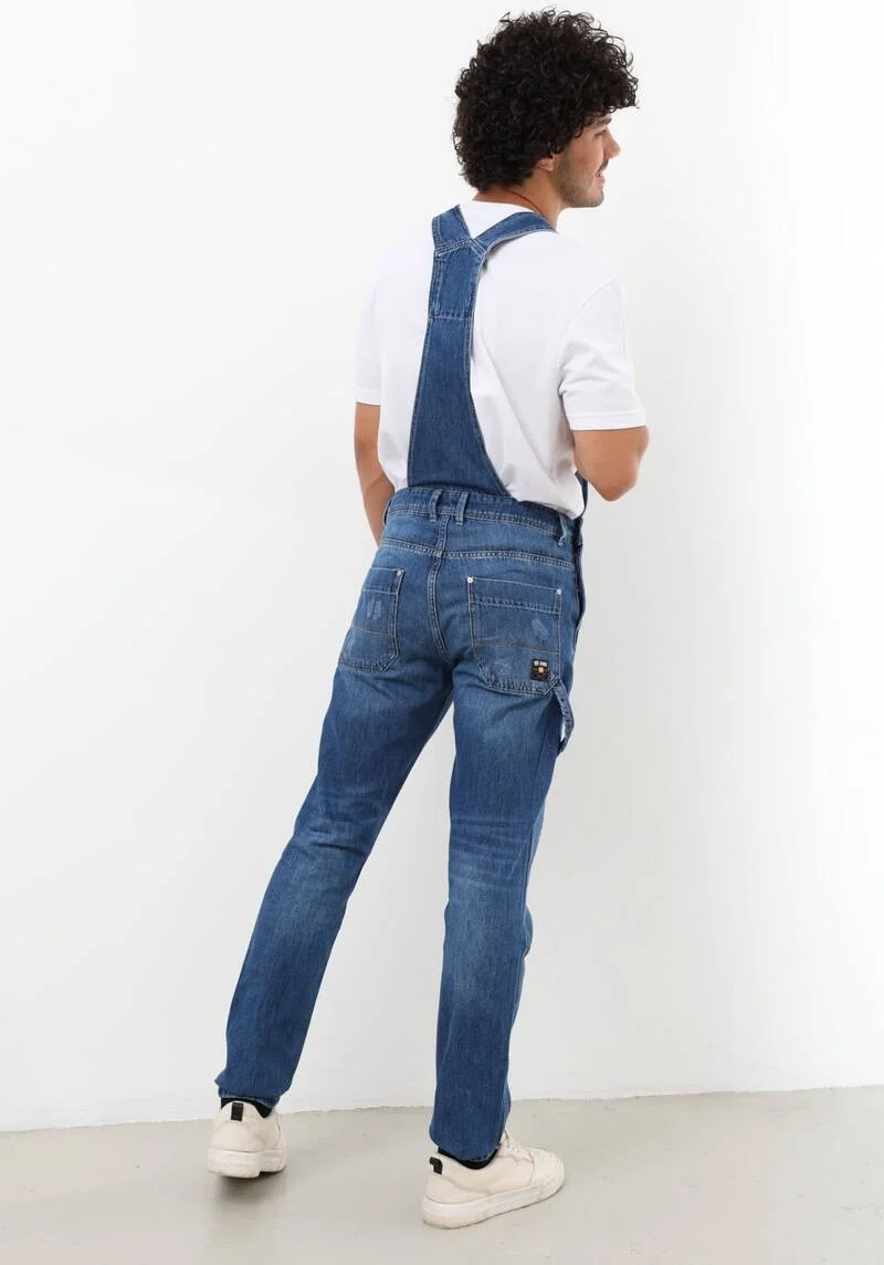 Bny Jeans Men's Jean Overalls Trousers Dark Blue