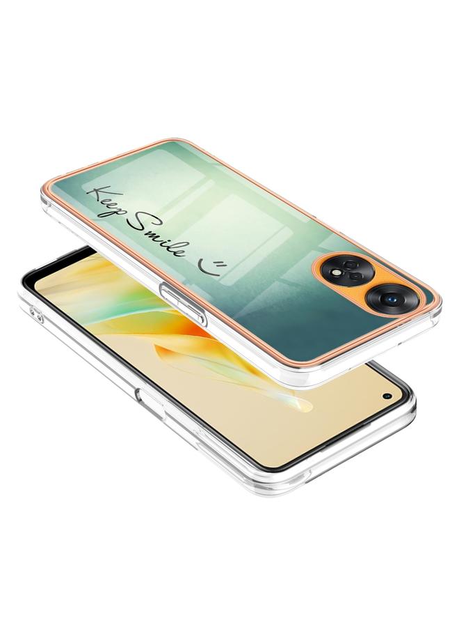 S-TOP Case For OPPO Reno8 T 4G Electroplating Marble Dual-side IMD Phone Case - Image 3