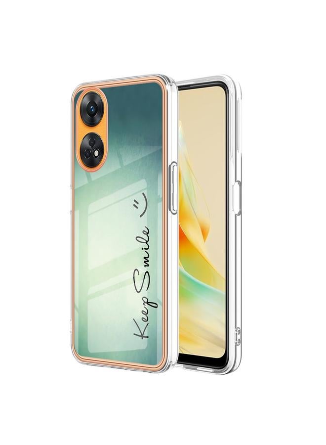 S-TOP Case For OPPO Reno8 T 4G Electroplating Marble Dual-side IMD Phone Case - Image 1