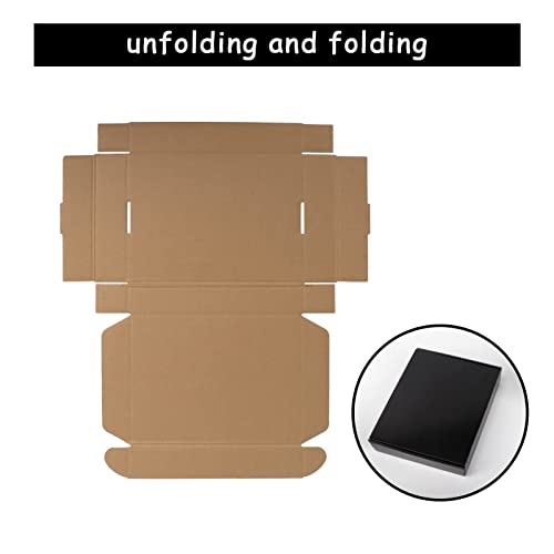 EXYGLO Shipping Cardboard Boxes for Small Business, Packing and Mailing, 11x8x2 - Pack of 25, Black - Image 3
