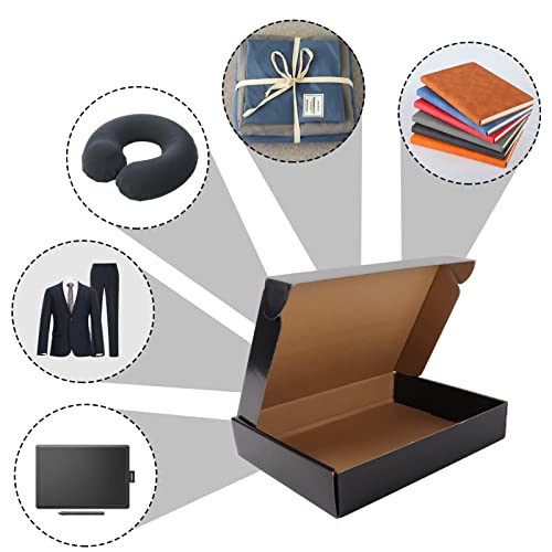 EXYGLO Shipping Cardboard Boxes for Small Business, Packing and Mailing, 11x8x2 - Pack of 25, Black - Image 4
