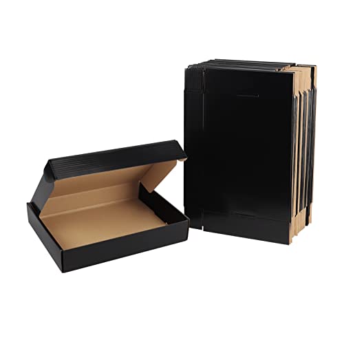 EXYGLO Shipping Cardboard Boxes for Small Business, Packing and Mailing, 11x8x2 - Pack of 25, Black - Image 1