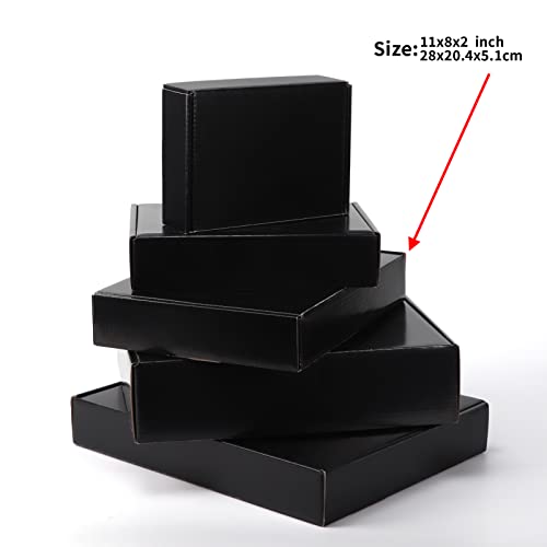 EXYGLO Shipping Cardboard Boxes for Small Business, Packing and Mailing, 11x8x2 - Pack of 25, Black - Image 5