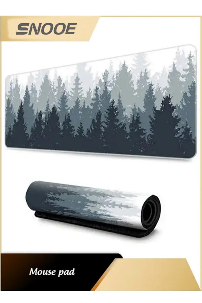 Snooe Large Mouse Pad, Extended Gaming Mouse Pad, Non-Slip Rubber Base, Office Desk Mat Desk, for Computers/Work/Room, Forest - Image 2