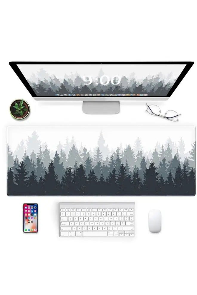 Snooe Large Mouse Pad, Extended Gaming Mouse Pad, Non-Slip Rubber Base, Office Desk Mat Desk, for Computers/Work/Room, Forest - Image 3