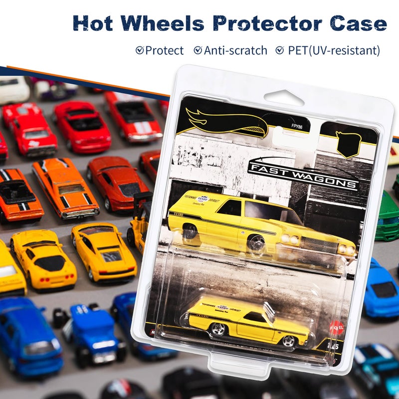 KASTUN Protector case for Hot Wheels Premium-Clamshell Plastic Display Cases for 1:64 Scale Models, Crystal Clear UV-Resistant, Dust-Proof & Scratch-Resistant Plastic Storage Case with Secure Seal (20-Pack) - Image 5