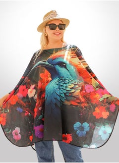 Zmurud Autumn poncho - printed  - Image 1
