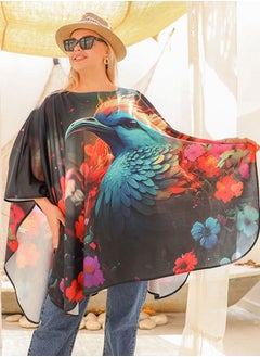 Zmurud Autumn poncho - printed  - Image 3