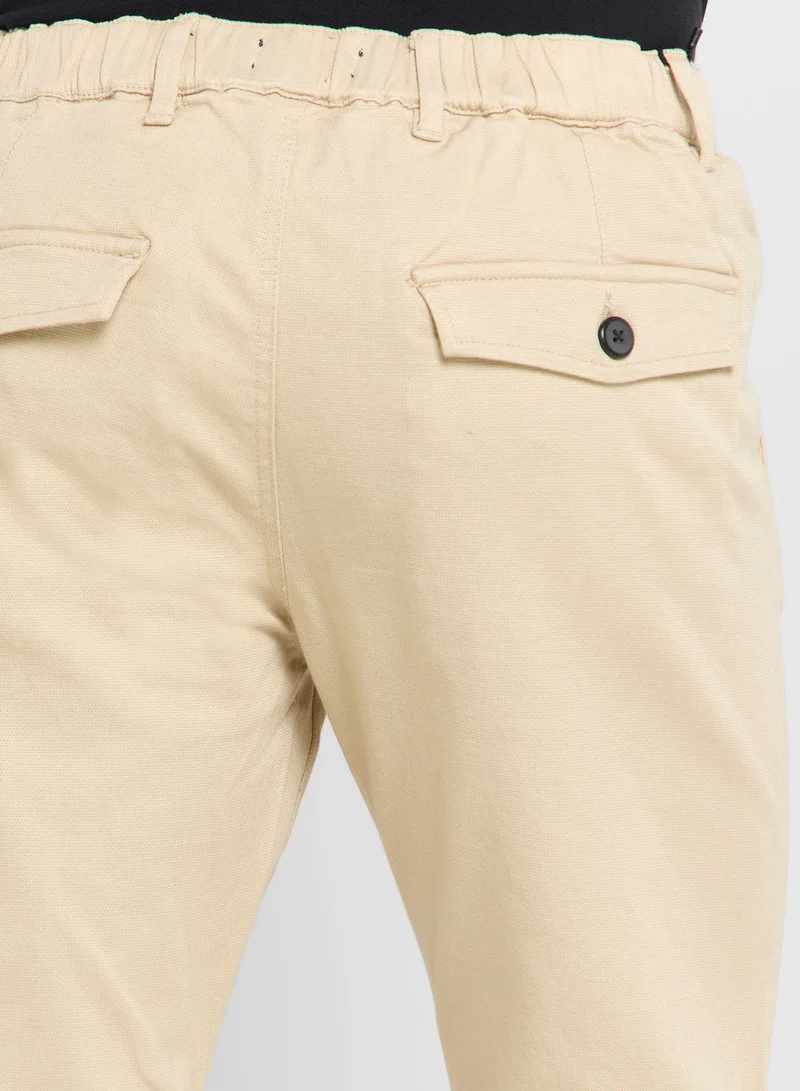 Robert Wood Textured Slim Fit Trousers
