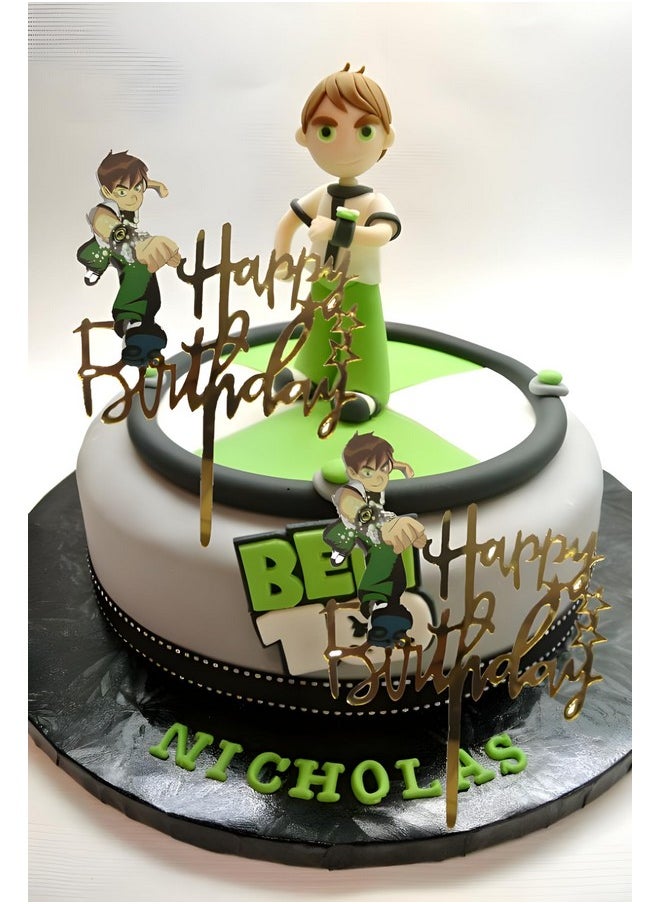 Funcart Funcart Ben10 Happy Birthday Cake Topper  - Image 2