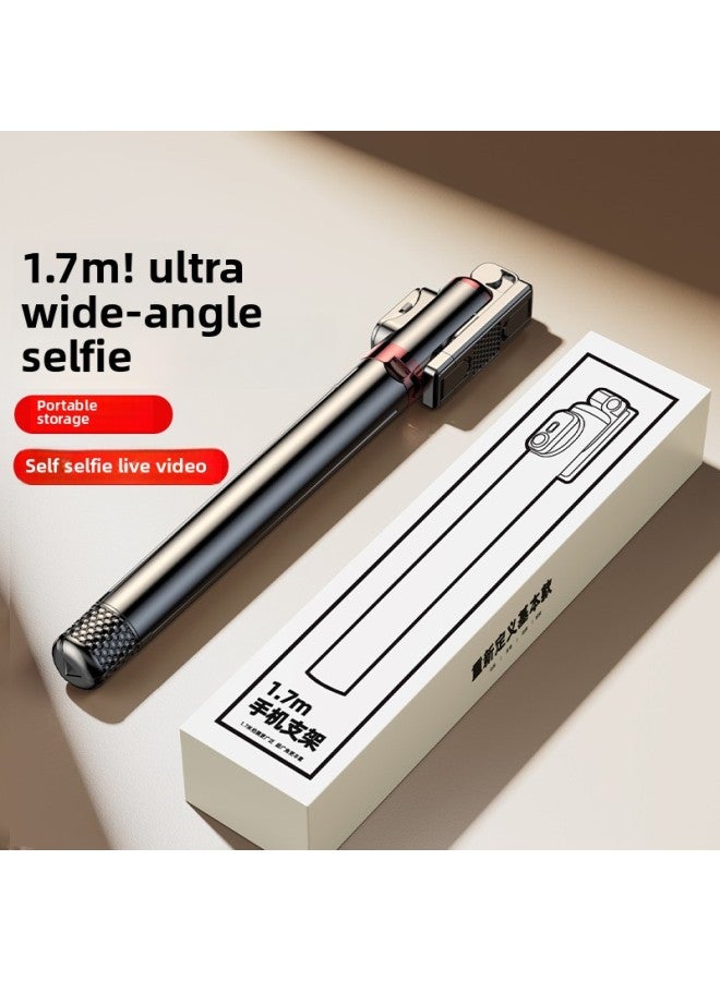 Loquat Selfie Stick Mobile Phone Stand Live Broadcast Stand Computer Stand Desktop Lazy Tremolo Tablet Bluetooth Tripod-Color:M28 Classic Black 1.64 Extended + 1 Beauty Lamp  - Image 2