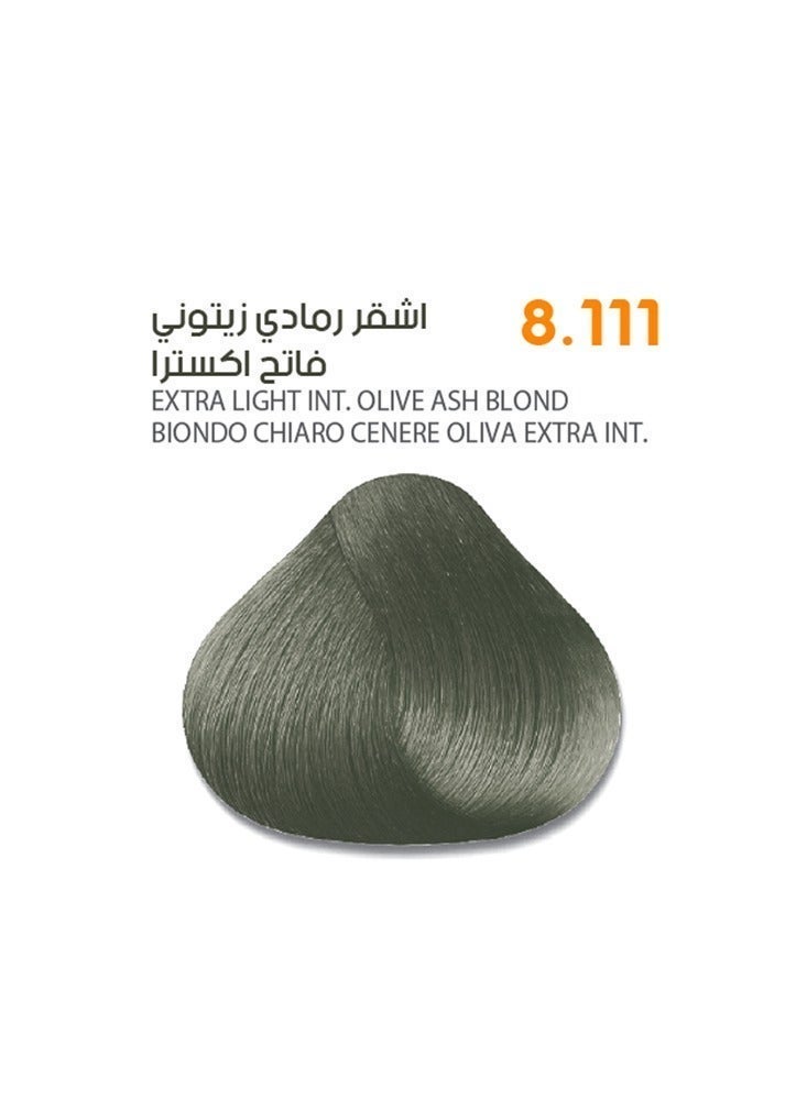 SAVOO Hair Color Cream #8.111 Extra Light Intense Olive Ash Blonde – Permanent Hair Dye with Oil Plex & Botanical Extracts | 100ml | Cool Muted Blonde with Strong Olive-Ash Tones | 100% Grey Coverage - Image 1