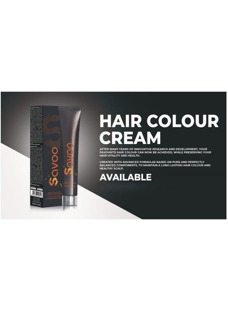 SAVOO Hair Color Cream #8.111 Extra Light Intense Olive Ash Blonde – Permanent Hair Dye with Oil Plex & Botanical Extracts | 100ml | Cool Muted Blonde with Strong Olive-Ash Tones | 100% Grey Coverage - Image 4