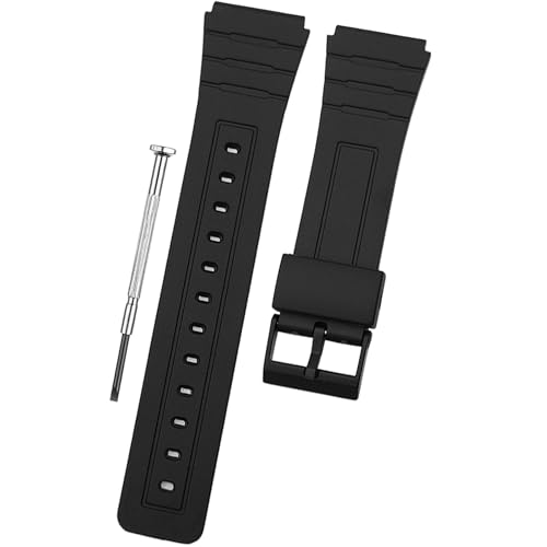 DBLACK ''CDS14'' 22mm Resin Watch Strap // Best Replacement, Compatible Watch Band For CASIO DBC-32 Data Bank Watch and other Models (Black) - Image 1