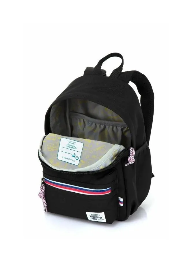 American Tourister  Little Carter Backpack , Polyester, Black|Antimicrobial Lining|Perfect for Kids|Lightweight|Adjustable Padded Strap - 1 Year Global Warranty  | Best Price UAE