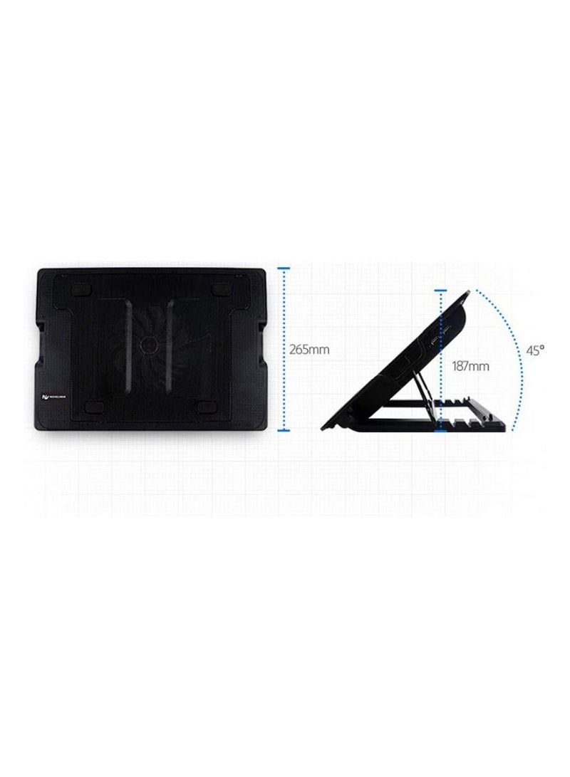 Universal MacBook Pro 9 INCH To 17 Inch Powered Silent 2 Port Blue USB Gaming Laptop Cooling Pad Stand  - Image 3