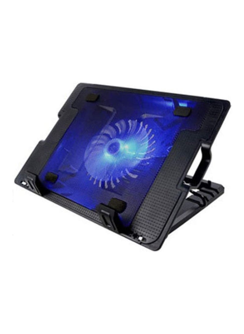 Universal MacBook Pro 9 INCH To 17 Inch Powered Silent 2 Port Blue USB Gaming Laptop Cooling Pad Stand  - Image 1