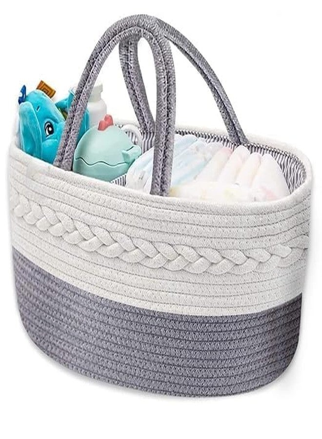 SAYNA TEXTILES| Cotton-Diaper Caddy | Baby Products Bags For Newborn|Diaper Caddy Bag Organizer Large Capacity (40 * 28 * 20Cm)|Nursery Storage Bin And Car Organizer (Beige)