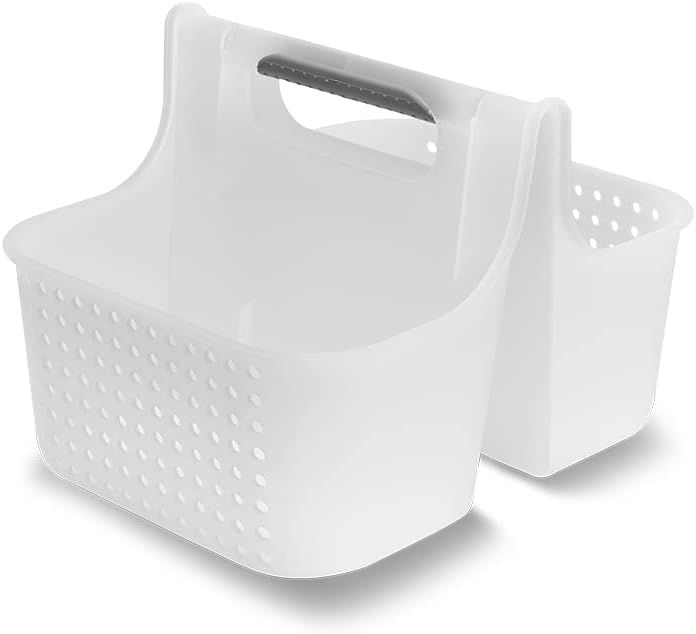 Madesmart Large Soft Grip Tote, Under Sink Bathroom Storage, Multi-Purpose Home Organization, EPA Certified, Antimicrobial White - Image 1