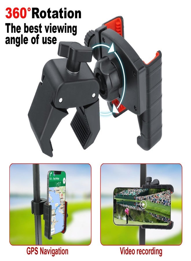 Haxmuti Golf Cart Phone Holder, Cell Phone Holder Mount Fits EZGO/Club Car/Yamaha, Universal Compatible with iPhone 12-17 Galaxy Google, Golf Cart Accessories Gifts for Men Women, Red - Image 3
