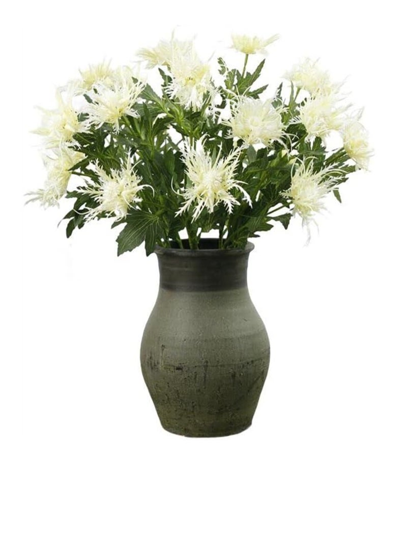 KASTWAVE Artificial Thistle Flowers Bouquet, Silk Fake Flower Plants for Home Decor, Garden Wedding, Office, Prom Party, Nursery Decor, 5 Branch Artificial Thistle Flowers Bouquet - Image 3