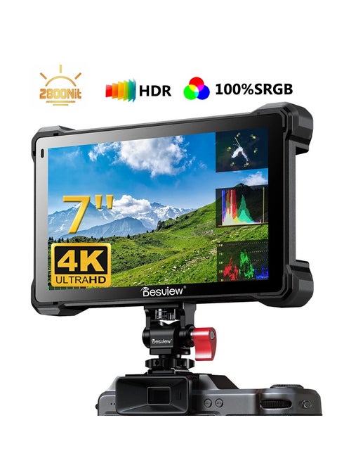 شاشة كاميرا Desview R7III مقاس 7 بوصة IPS شاشة لمس عالية الدقة بالكامل 4K HDMI كاميرا مراقبة ميدانية مع تركيز HDR ثلاثي الأبعاد LUT