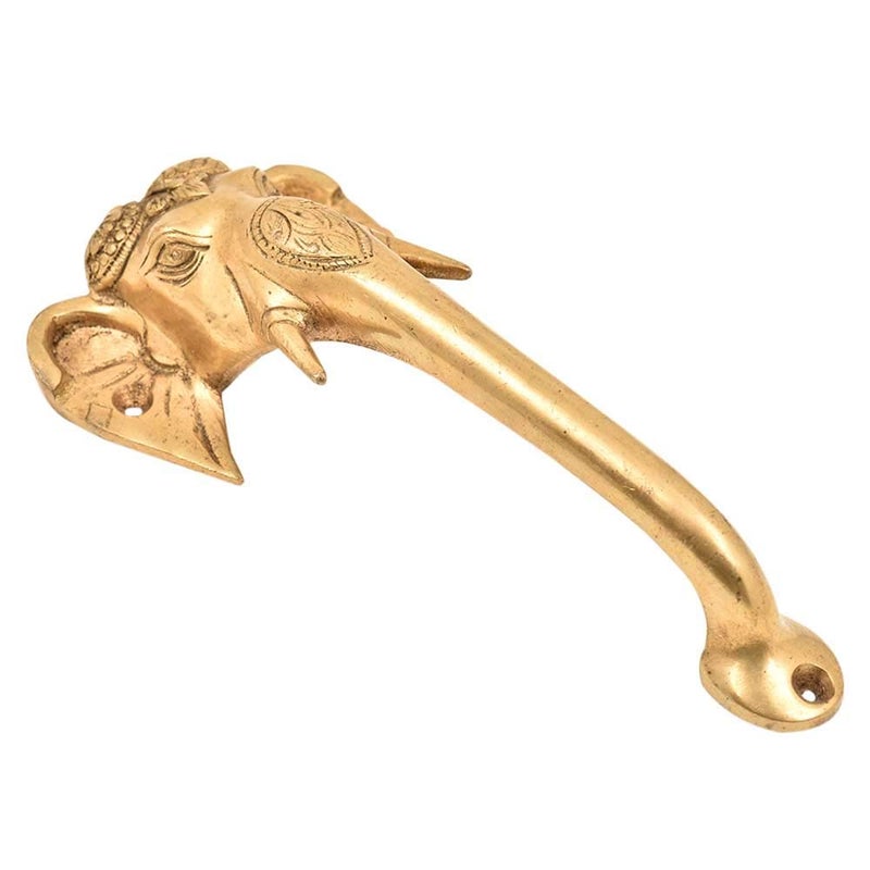 Indian-Shelf IndianShelf 1 Pack Elephant Gold Brass Kitchen Cabinet Handles for Door Drawer Dressers Cupboard Premium  - Image 2