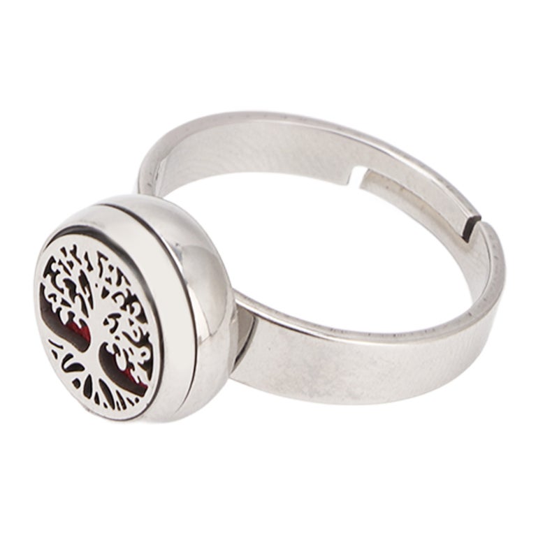 Aromatherapy Finger Ring Adjustable Stainless Steel Fashion Portable Mini Essential Oil Finger Ring for Women Type 1 - Image 4