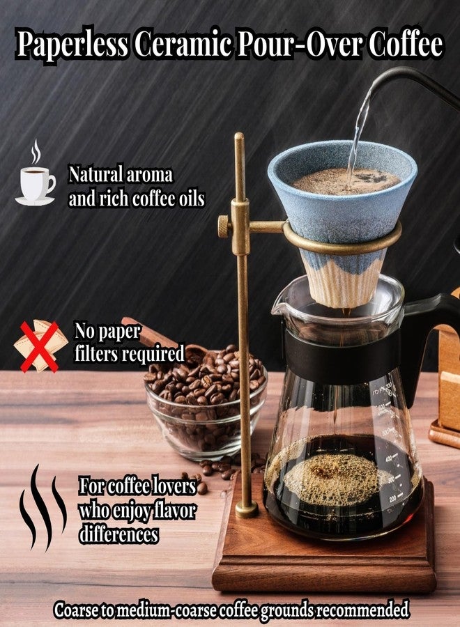 Wablade Ceramic Reusable Coffee Filter Dripper Paperless Sustinable Mt. Fuji Made in Japan (Green) - Image 2