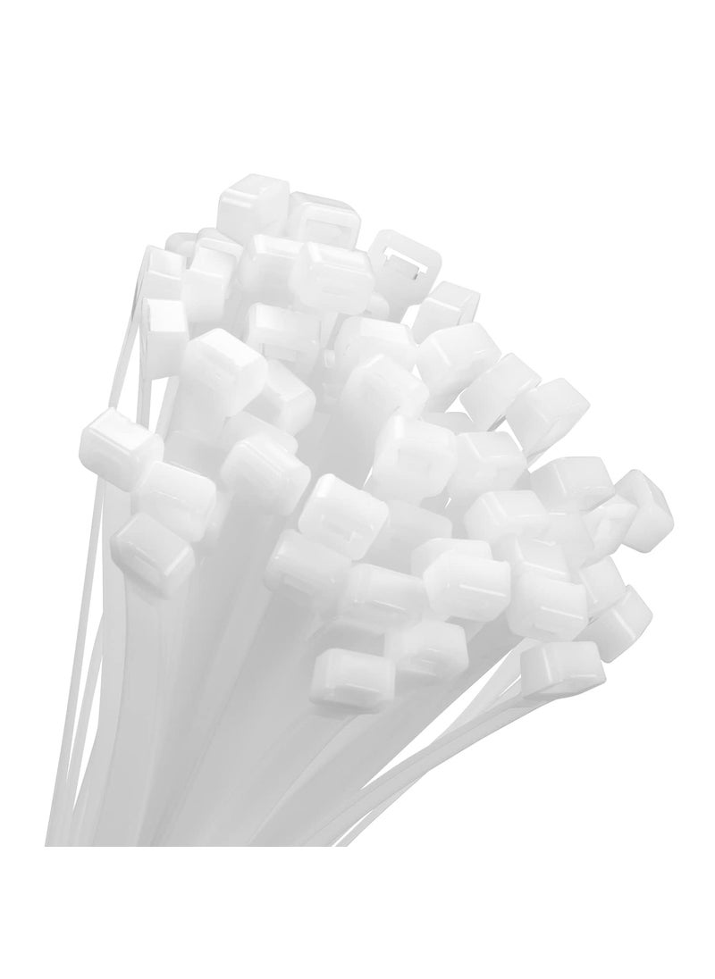 POWER HUB POWER HUB Nylon Cable Ties 250 X 36 mm 200 PiecesSelf Locking Heavy Duty Strong Zip WhiteNatural Color 10 Inch 