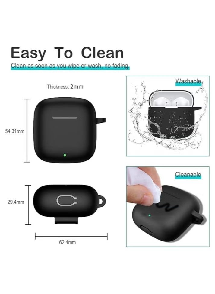 Soft Silicone Protective Case Cover for Huawei FreeBuds SE 2 / SE 3 with Cleaner Kit and Keychain - Image 4