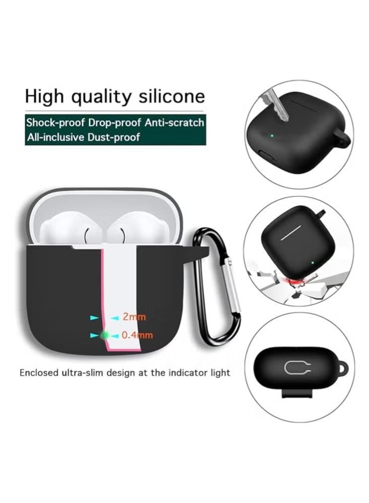 Soft Silicone Protective Case Cover for Huawei FreeBuds SE 2 / SE 3 with Cleaner Kit and Keychain - Image 5