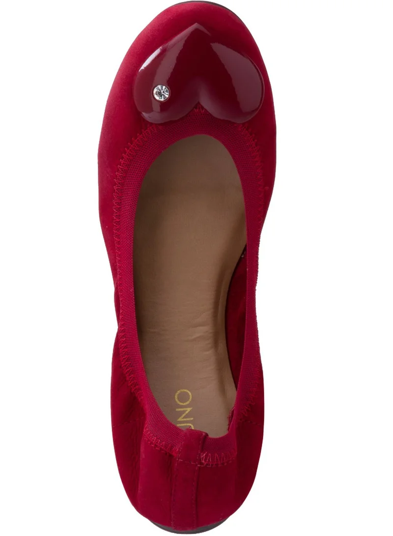 Via Uno Leather Ballerina Shoes