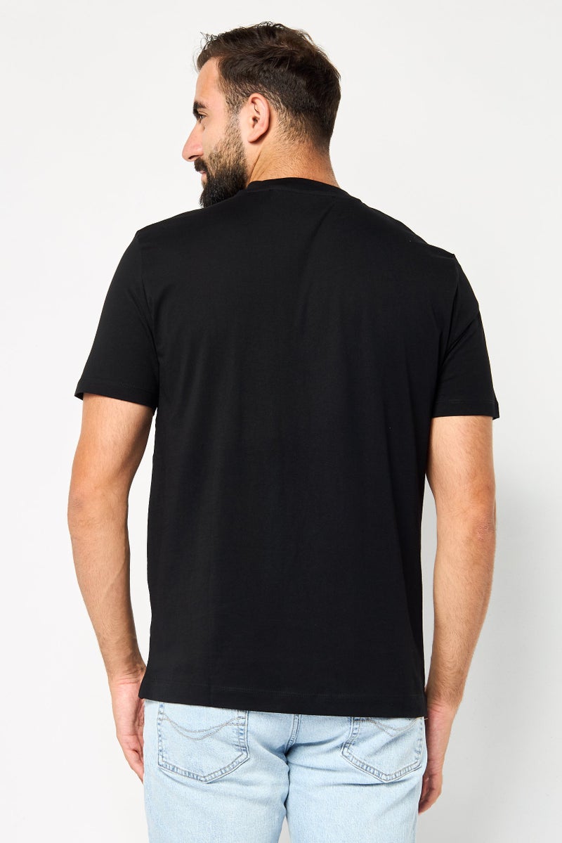 JOHN RICHMOND Men Crew Neck Short Sleeve Graphic Print T-Shirt, Black - Image 4