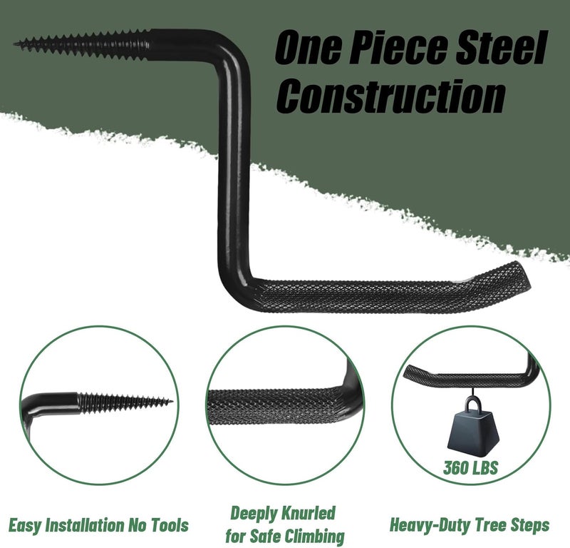 Highwild 4-Inch Screw-in Tree Step Blinds Step Up Climbing Tree - Pack of 8 - Image 3