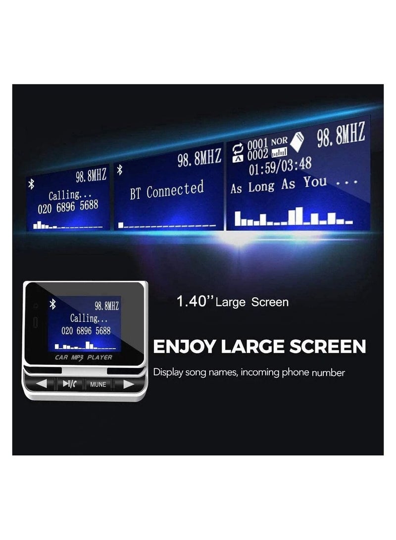 جهاز إرسال FM بلوتوث لاسلكي للسيارة مع خاصية الاتصال الحر، مشغل موسيقى MP3، شاحن USB، وجهاز تحكم عن بعد - Image 2