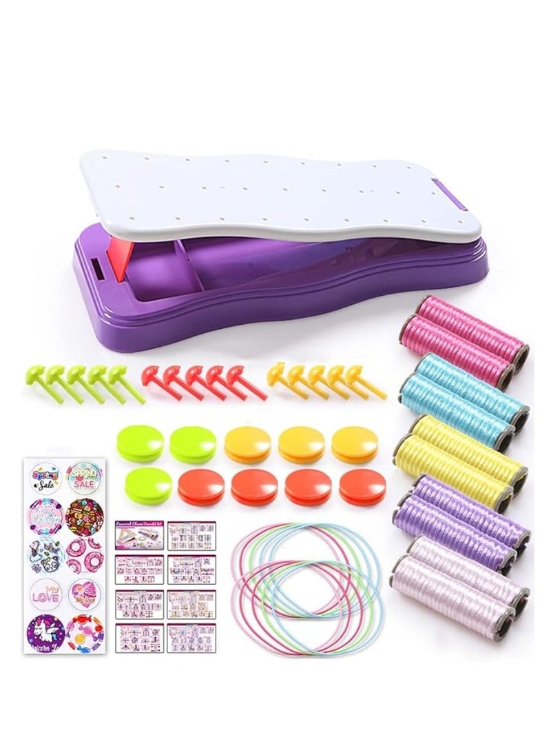 M MIAOYAN Make your own bracelet, Friendship Bracelet Craft Kit, DIY Friendship Bracelet, Craft Kit, Birthday Gift, Hand Rope Braider Set Colorful Rope Bracelet Making Play House Toy  - Image 1