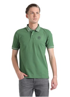 Peter England Peter England Men's Regular Fit Polo Shirt (PCKPSRGPS88132_Green  - Image 1