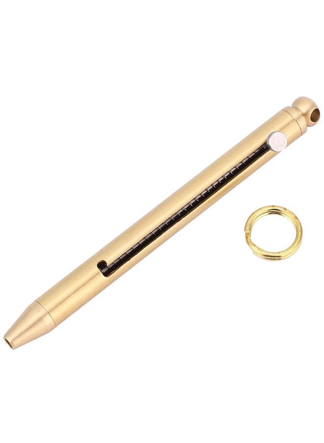 Thoraya Brass Tube Body Titanium Alloy Fruit Toothpick Portable Simple Multi Function Spring Flexible Toothpick Holder(A )  - Image 1
