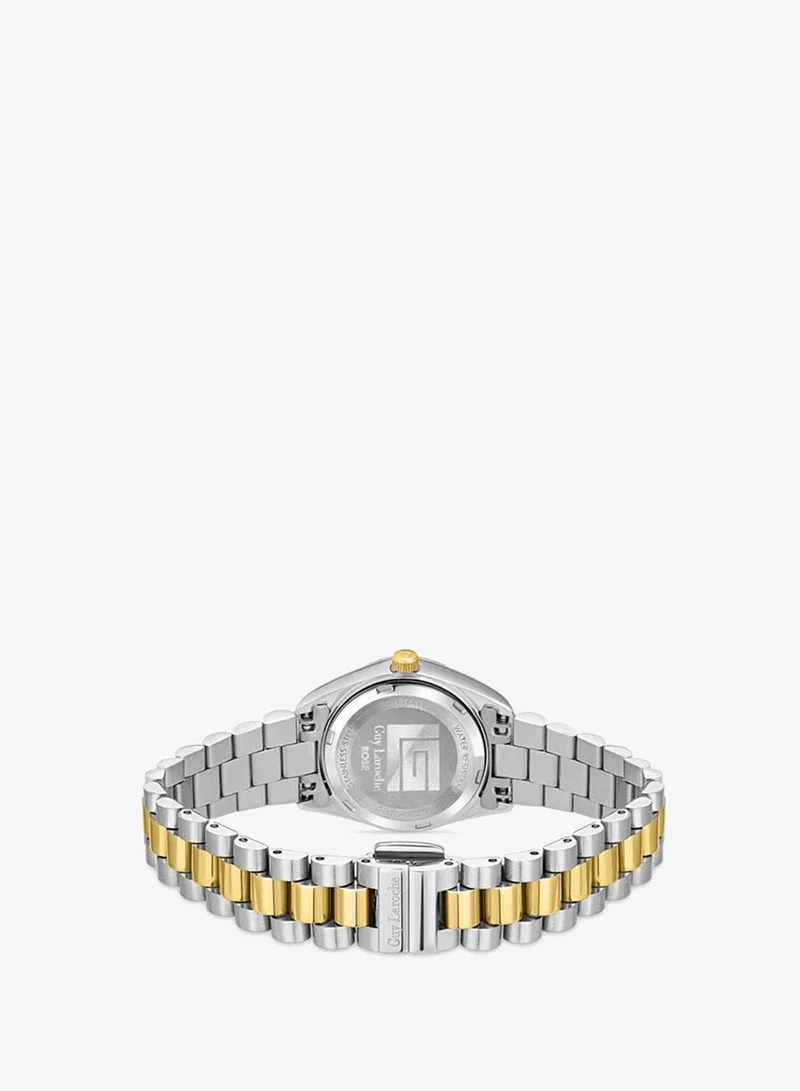 Guy Laroche Silver/Gold Rose Stainless Steel Bracelet Analog Watch for Women, 26.5mm for Women | Best Price UAE