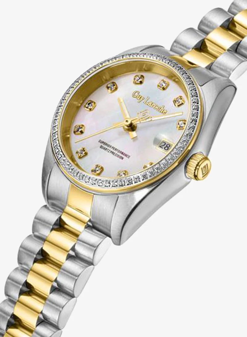 Guy Laroche Rose Stainless Steel Bracelet Analog Watch for Women, 26.5mm