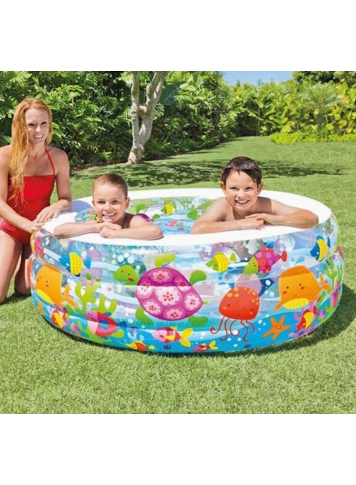 Intex 152 cm Kids Inflatable Oval Aquarium Swimming Pool - Image 3
