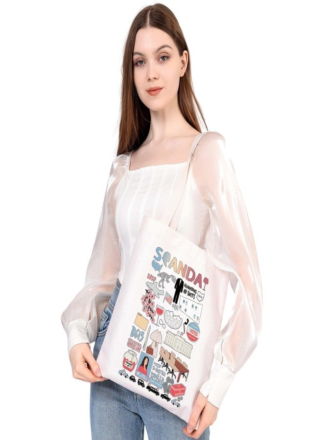 MEIKIUP Olivia Pope TV Show Inspired Gift Olivia Pope TV Show Canvas Tote Bag TV Show Merchandise TV Show Fans Gift (Scan Tote Bag) - Image 5