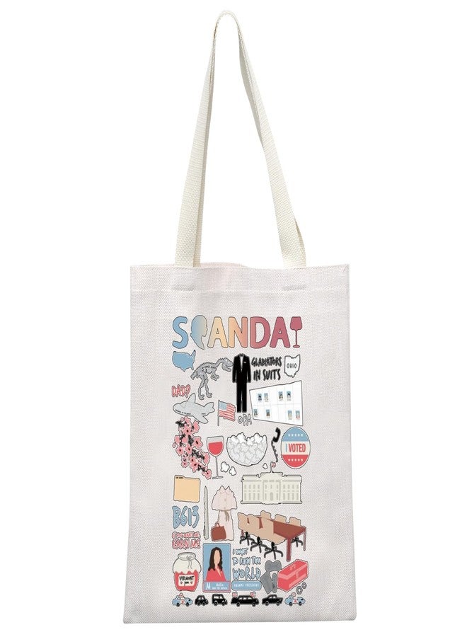 MEIKIUP Olivia Pope TV Show Inspired Gift Olivia Pope TV Show Canvas Tote Bag TV Show Merchandise TV Show Fans Gift (Scan Tote Bag) - Image 1