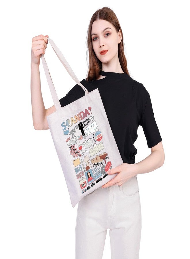 MEIKIUP Olivia Pope TV Show Inspired Gift Olivia Pope TV Show Canvas Tote Bag TV Show Merchandise TV Show Fans Gift (Scan Tote Bag) - Image 4