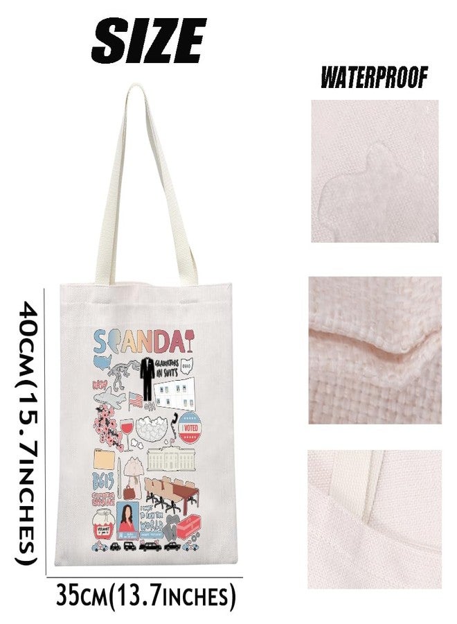 MEIKIUP Olivia Pope TV Show Inspired Gift Olivia Pope TV Show Canvas Tote Bag TV Show Merchandise TV Show Fans Gift (Scan Tote Bag) - Image 3