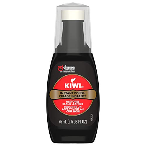 SC Johnson Kiwi Instant Polish, Black, 2.5 oz (1 Bottle with Sponge Applicator) - Image 1