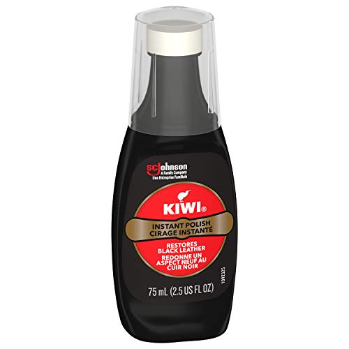 SC Johnson Kiwi Instant Polish, Black, 2.5 oz (1 Bottle with Sponge Applicator) - Image 4