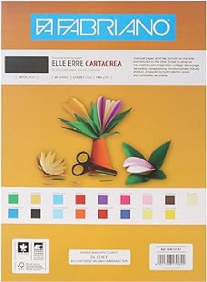 Fabriano Elle Erre Drawing Papers Elle Erre, 21x29.7 Cm - Black