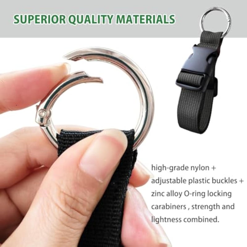 3 Pcs Add a Bag Luggage Straps, Jacket Holder, Make Your Hands Free, Adjustable Suitcase Belt Straps, Travel Accessories for Connecting Luggage or Backpack, Black - Image 4
